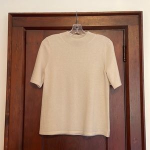 PERFECT CONDITION 100% cashmere short sleeved mock neck - Banana Republic